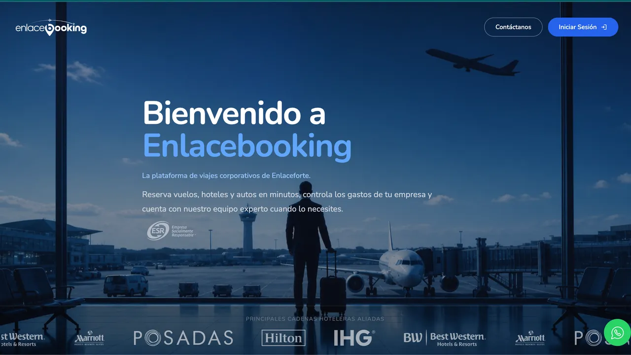 Enlacebooking landing